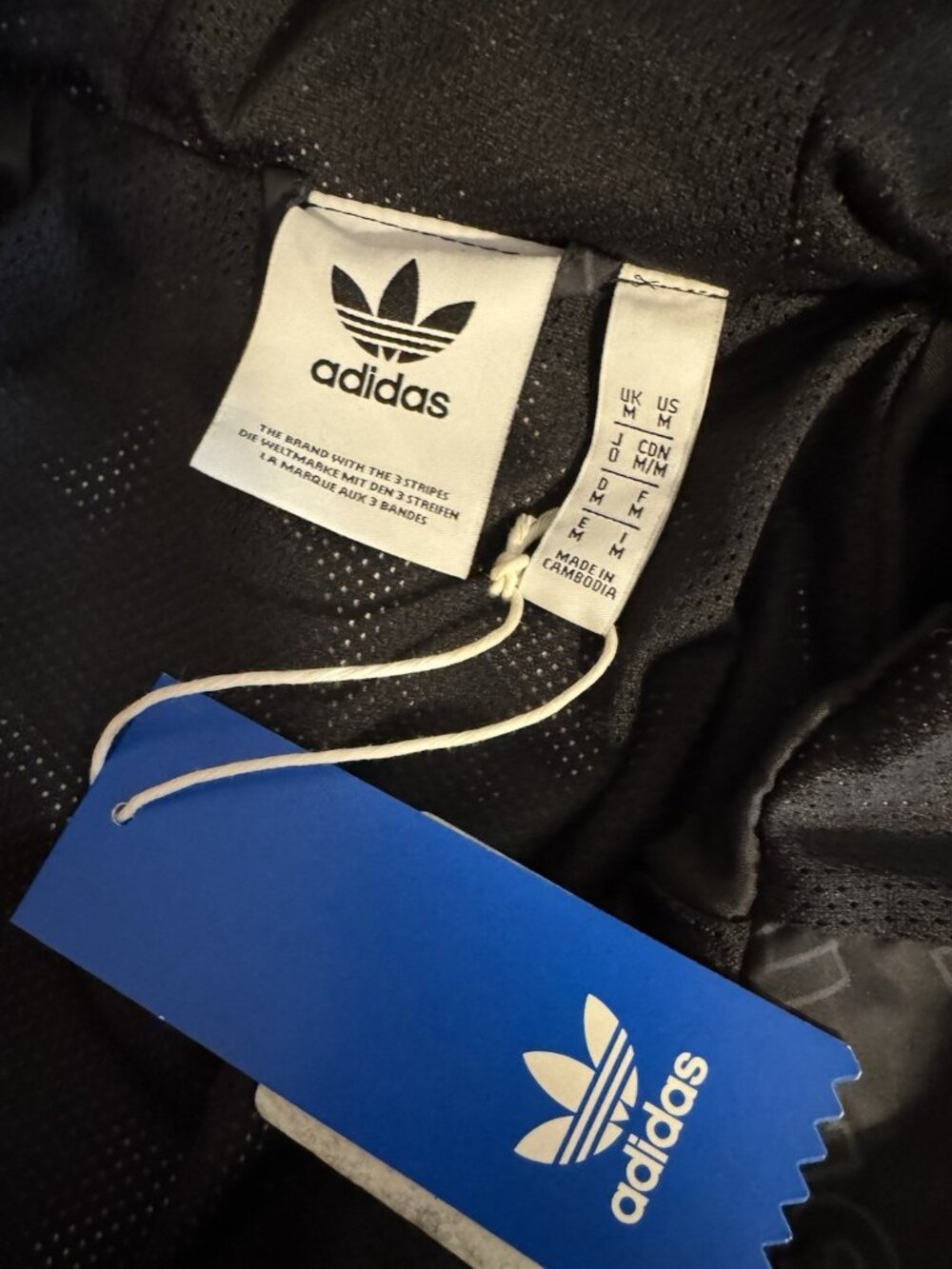 Adidas Wind RDY Anorak Windbreaker Classic Stripe Mens M Black Packable NWT $90 - Picture 2 of 9